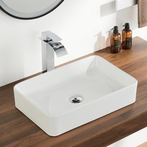 DeerValley DV-1V032 Rectangular Vessel Sinks Modern Minimalist Durable Ceramic