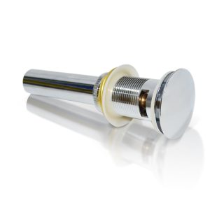 DeerValley DV-1D611 & DV-1D811 Metal-Cap and Ceramic-Cap Bathroom Sink Drain with Overflow
