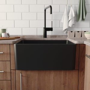 DeerValley DV-1K0012 Farmhouse Kitchen Sink – High Gloss Scratch-Resist Drop-In