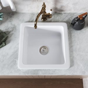 DeerValley DV-1K507 Undermount Kitchen Sinks 18in Fireclay Bar Sink