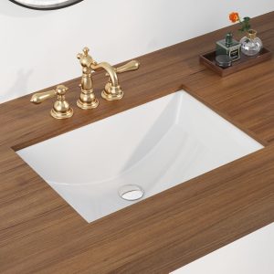 DeerValley DV-1U101 Undermount Bathroom Sinks Durable Non Porous with Overflow