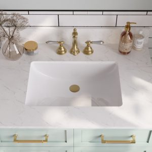 Deervalley DV-1V0226 31.1" Rectangular Vanity Top Sink, Overflow Hole