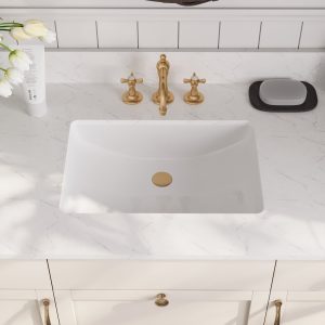 48.8" Rectangular Vanity Top Sink, Overflow Hole