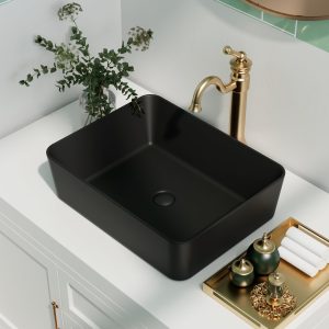 ALLY 19" x 15" Rectangular Vessel Bathroom Sink, Without Overflow