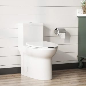 DeerValley DV-1F52508 One-Piece Toilet Dual Flush Elongated Bowl Soft-Close Seat