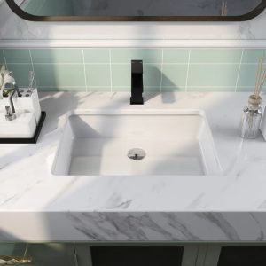 DeerValley DV-1U202 Undermount Bathroom Sinks Durable Non-Porous