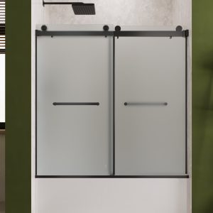 DeerValley DV-1SD0217B 59" x 59" Tub Shower Door Double Sliding Bypass Sliding Bathtub Door